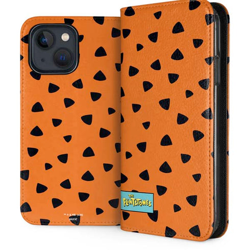 The Flinstones Fred Flintstone Outfit Pattern iPhone 15 Plus Folio Case