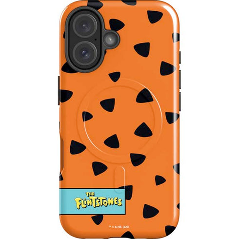 The Flinstones Fred Flintstone Outfit Pattern iPhone 16 Plus Magsafe Impact Case