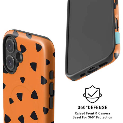 The Flinstones Fred Flintstone Outfit Pattern iPhone 16 Plus Magsafe Impact Case