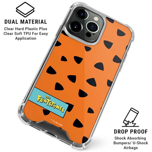 The Flinstones Fred Flintstone Outfit Pattern iPhone 16 Pro Max Clear Case