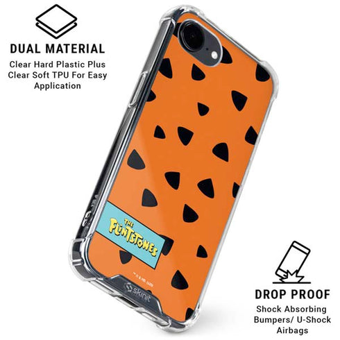 The Flinstones Fred Flintstone Outfit Pattern iPhone 16e Clear Case