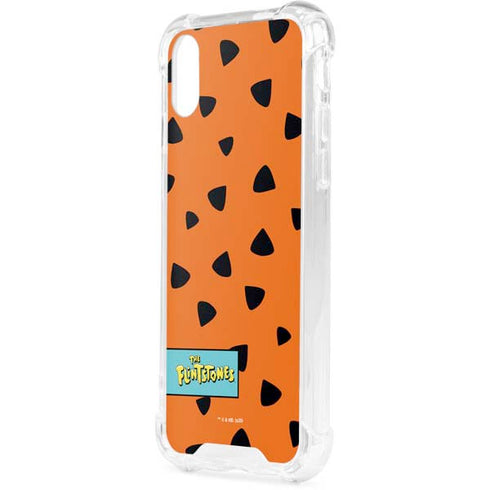The Flinstones Fred Flintstone Outfit Pattern iPhone XS Clear Case