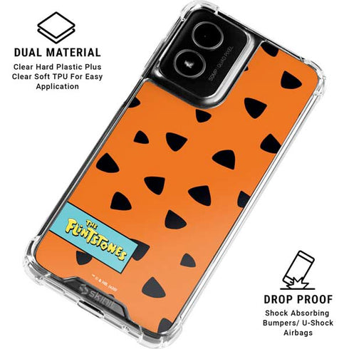 The Flinstones Fred Flintstone Outfit Pattern Moto G Power 5G (2024) Clear Case