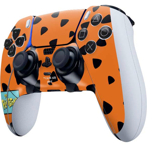 The Flinstones Fred Flintstone Outfit Pattern PS5 DualSense Edge Pro Controller Skin