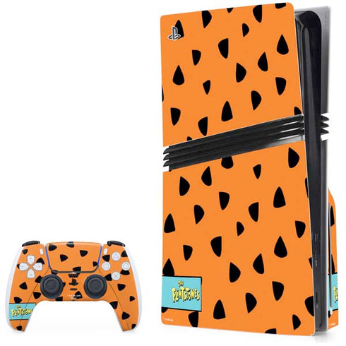 The Flinstones Fred Flintstone Outfit Pattern PS5 Pro Disk Bundle Skin