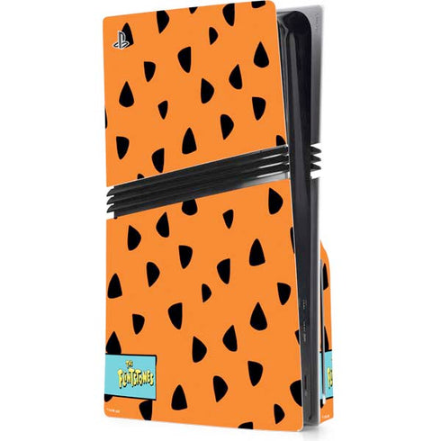 The Flinstones Fred Flintstone Outfit Pattern PS5 Pro Disk Console Skin