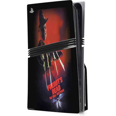 Nightmare on Elm Street Freddy Krueger PS5 Pro Disk Console Skin