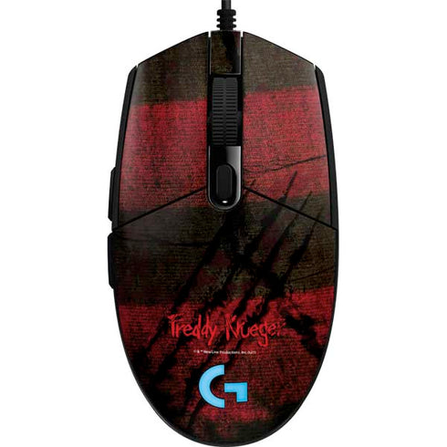Nightmare on Elm Street Freddy Krueger Scratch G203 Prodigy RGB Wired Gaming Mouse Skin
