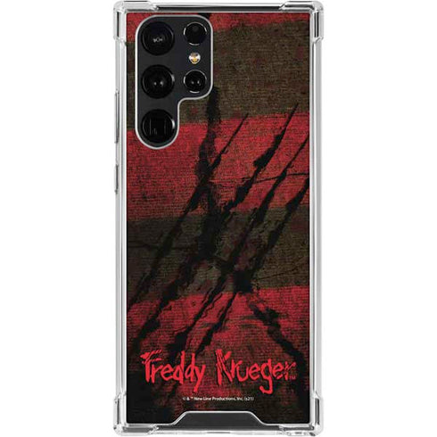 Nightmare on Elm Street Freddy Krueger Scratch Galaxy S23 Ultra Clear Case