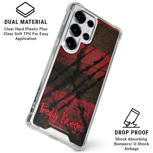 Nightmare on Elm Street Freddy Krueger Scratch Galaxy S25 Ultra Clear Case
