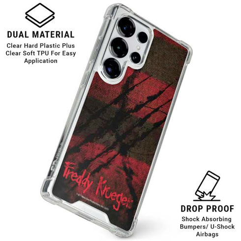 Nightmare on Elm Street Freddy Krueger Scratch Galaxy S26 Ultra Clear Case