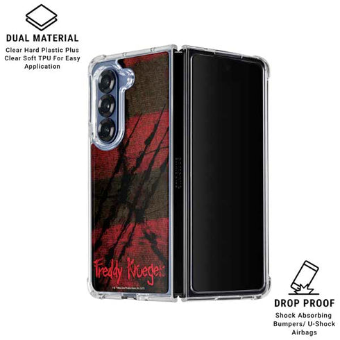 Nightmare on Elm Street Freddy Krueger Scratch Galaxy Z Fold6 Clear Case