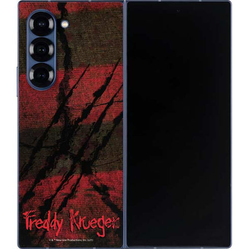 Nightmare on Elm Street Freddy Krueger Scratch Galaxy Z Fold6 Skin