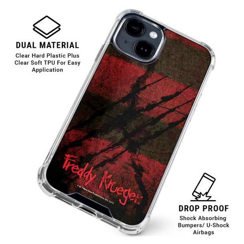 Nightmare on Elm Street Freddy Krueger Scratch iPhone 15 Clear Case