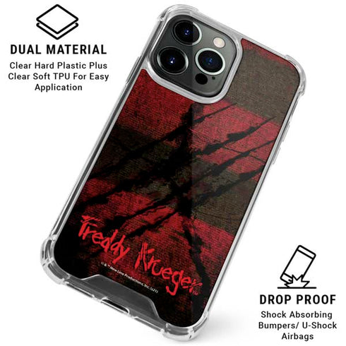 Nightmare on Elm Street Freddy Krueger Scratch iPhone 16 Pro Max Clear Case
