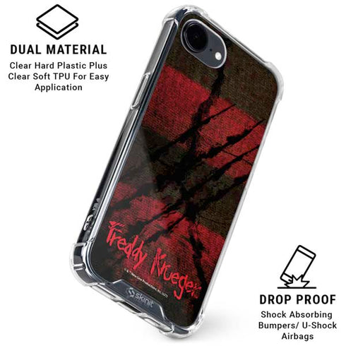 Nightmare on Elm Street Freddy Krueger Scratch iPhone 16e Clear Case