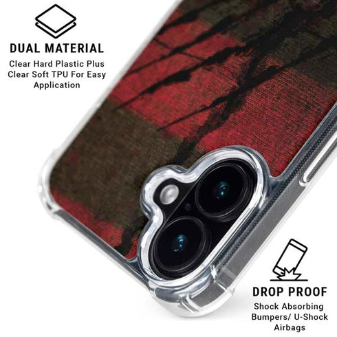 Nightmare on Elm Street Freddy Krueger Scratch iPhone 17 Clear Case