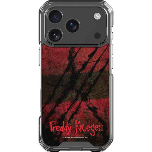 Nightmare on Elm Street Freddy Krueger Scratch iPhone 17 Pro Clear Case