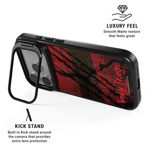 Nightmare on Elm Street Freddy Krueger Scratch iPhone 17 Pro Kickstand Case