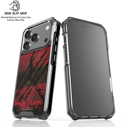 Nightmare on Elm Street Freddy Krueger Scratch iPhone 17 Pro Max Clear Case