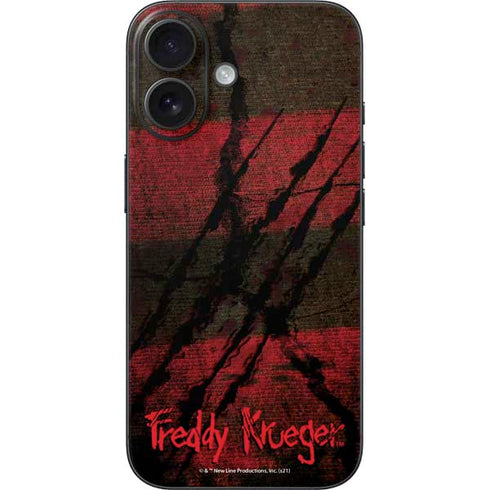 Nightmare on Elm Street Freddy Krueger Scratch iPhone 17 Skin