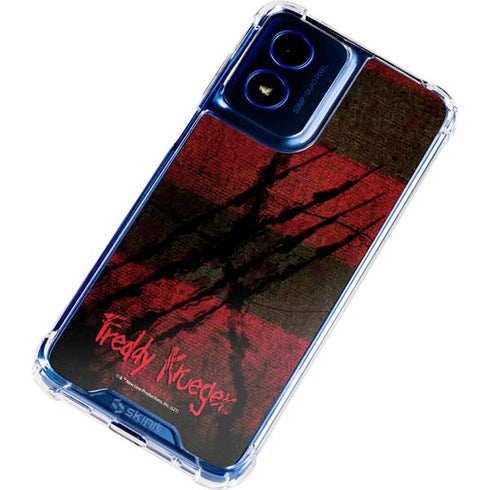Nightmare on Elm Street Freddy Krueger Scratch Moto G Play 4G (2024) Clear Case