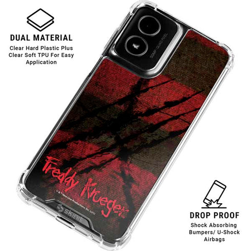 Nightmare on Elm Street Freddy Krueger Scratch Moto G Power 5G (2024) Clear Case