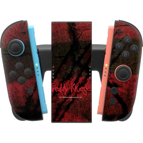 Nightmare on Elm Street Freddy Krueger Scratch Nintendo Switch 2 (2025) Joy-Con Controller Skin