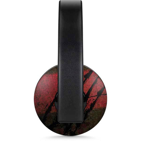 Nightmare on Elm Street Freddy Krueger Scratch PlayStation 4 Gold Wireless Headset Skin