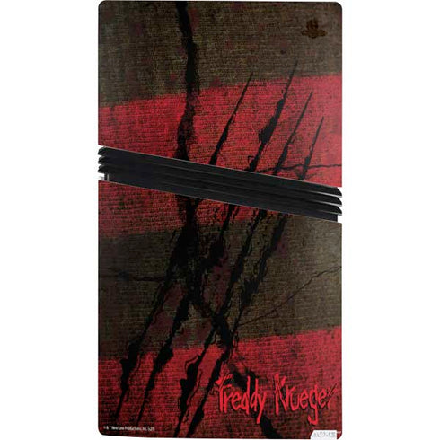 Nightmare on Elm Street Freddy Krueger Scratch PS5 Pro Console Skin