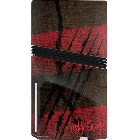 Nightmare on Elm Street Freddy Krueger Scratch PS5 Pro Disk Console Skin