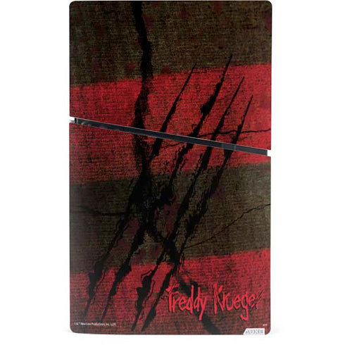 Nightmare on Elm Street Freddy Krueger Scratch PS5 Slim Digital Edition Console Skin