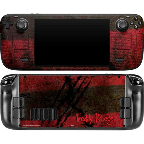 Nightmare on Elm Street Freddy Krueger Scratch Steam Deck Handheld Gaming Computer OLED Skin