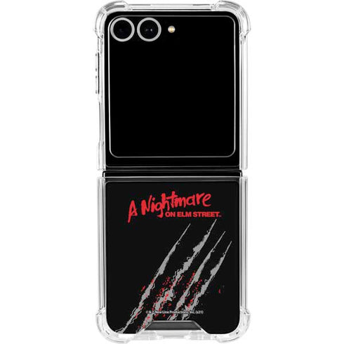 Nightmare on Elm Street Freddy Krueger Slash Galaxy Z Flip7 Clear Case