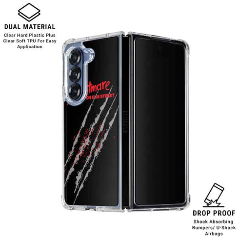 Nightmare on Elm Street Freddy Krueger Slash Galaxy Z Fold6 Clear Case