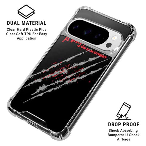 Nightmare on Elm Street Freddy Krueger Slash Google Pixel 10 Pro XL Clear Case