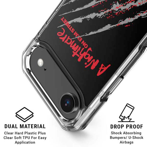 Nightmare on Elm Street Freddy Krueger Slash iPhone 17 Air Clear Case