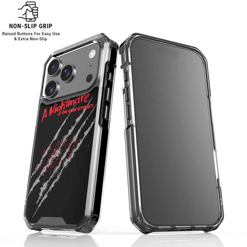 Nightmare on Elm Street Freddy Krueger Slash iPhone 17 Pro Clear Case