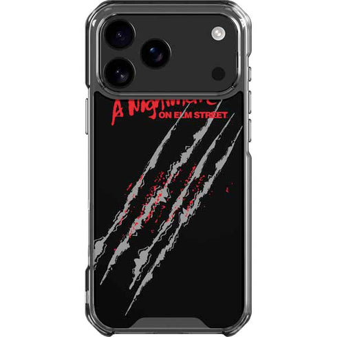 Nightmare on Elm Street Freddy Krueger Slash iPhone 17 Pro Max Clear Case