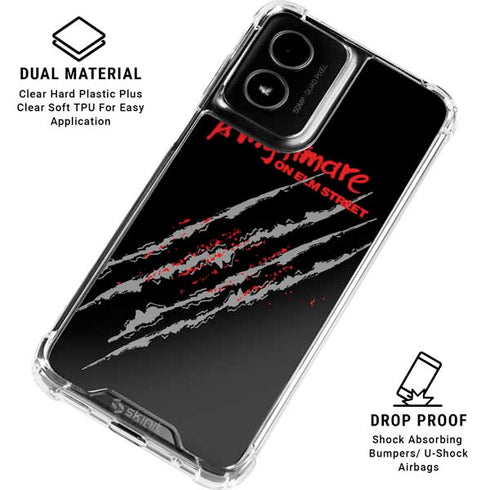 Nightmare on Elm Street Freddy Krueger Slash Moto G Power 5G (2024) Clear Case