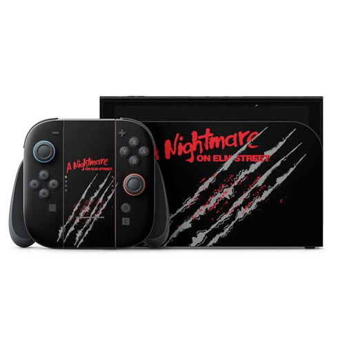 Nightmare on Elm Street Freddy Krueger Slash Nintendo Switch 2 (2025) with Joy-Con Skin