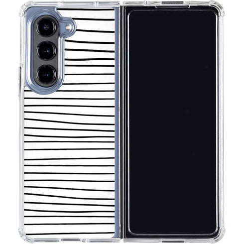 Freehand Stripes Galaxy Z Fold5 5G Clear Case