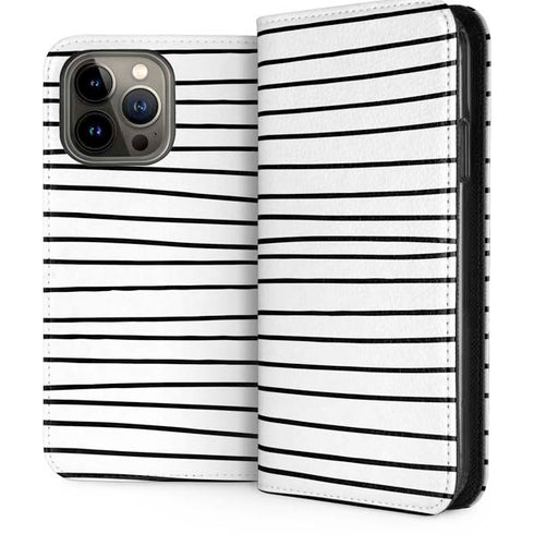 Freehand Stripes iPhone 13 Pro Max Folio Case
