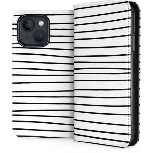 Freehand Stripes iPhone 14 Plus Folio Case