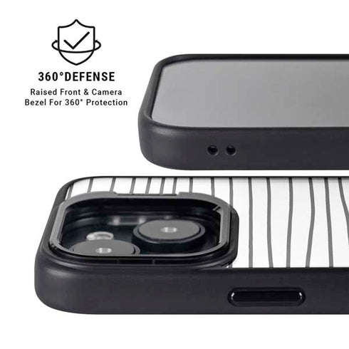 Freehand Stripes iPhone 14 Plus Kickstand Case