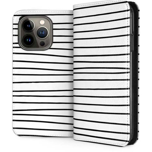 Freehand Stripes iPhone 14 Pro Folio Case