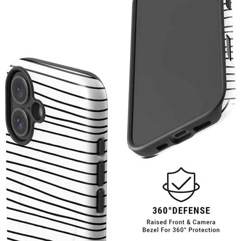 Freehand Stripes iPhone 16 Magsafe Impact Case