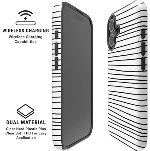 Freehand Stripes iPhone 16 Magsafe Impact Case