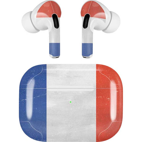 French Flag Distressed AirPods Skins