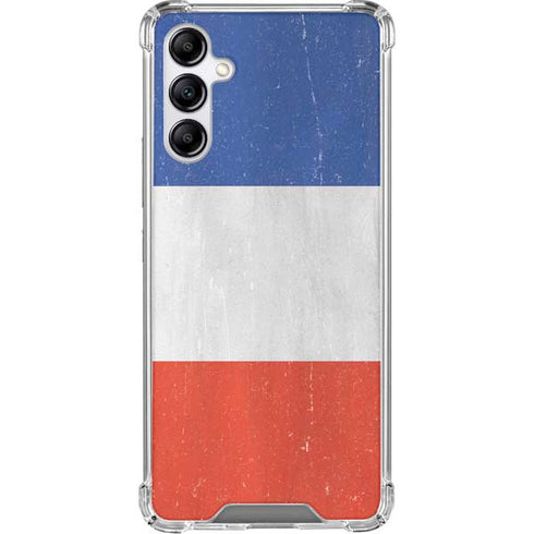 French Flag Distressed Gabb Phone 4 Clear Case